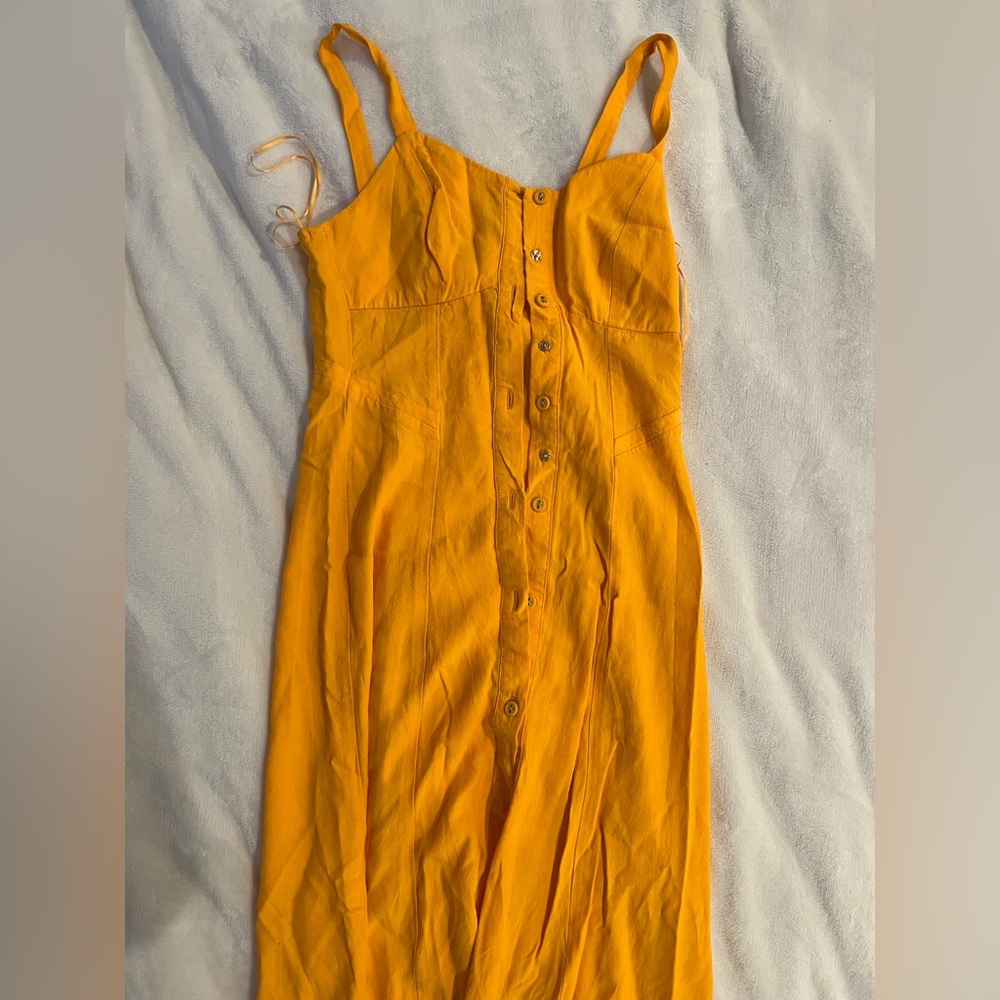 Yellow Topshop Midi dress